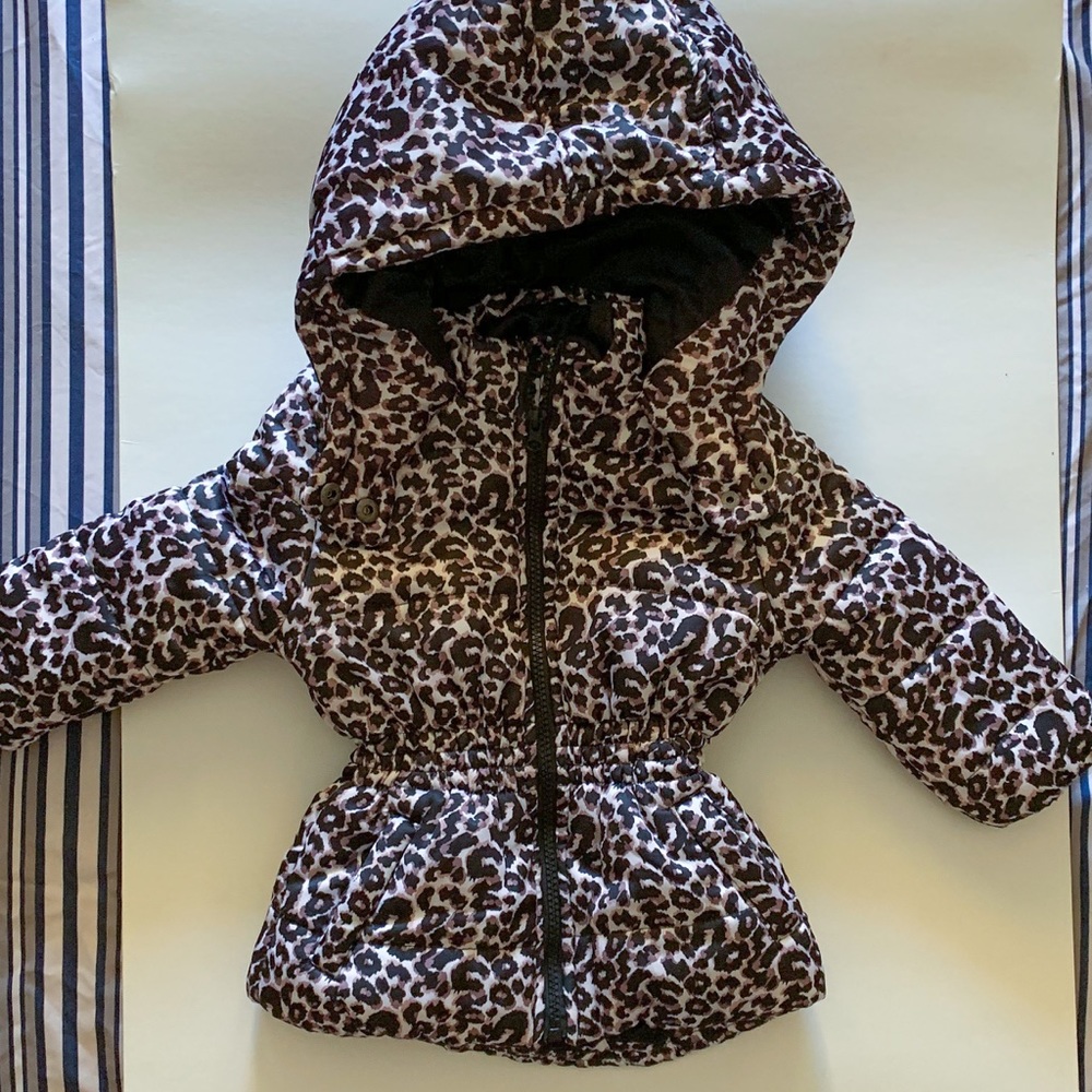 💕Leopard Toddler Hood Puffer Jacket Coat 18-24M💕
